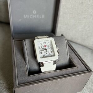 Michele Jelly White/Silver Watch